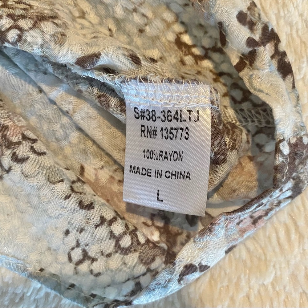 Olivaceous Snakeskin Off-the-Shoulder Halter Top Size Large - Picture 11 of 12